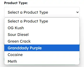 Select a Base Product